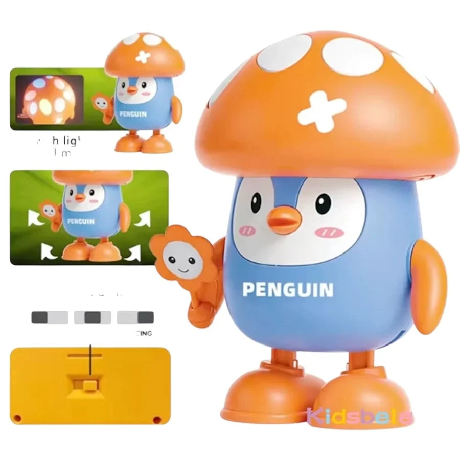 Jucărie interactivă pinguin cu lumini și sunete