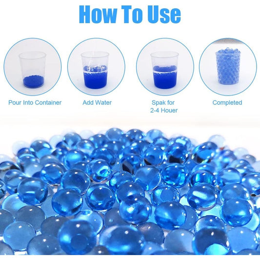 Munitie, 20.000 Bile Gel pentru pistoale de jucarie Gel Blaster 10.5x8 mm, Albastru