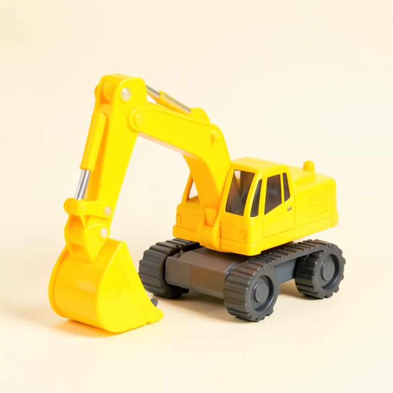 Excavator jucărie din plastic cu lumini