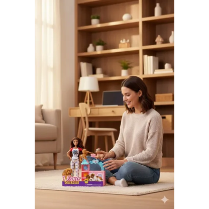 Papusa I Kana Cute Pets cu 2 catelusi si accesorii